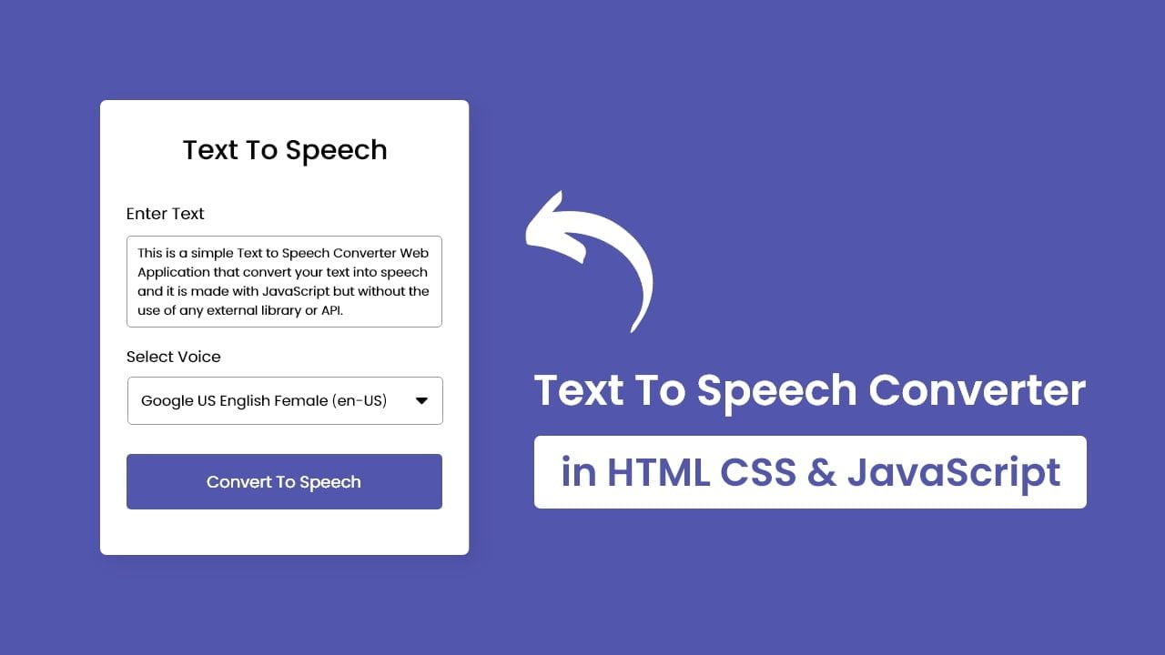make text to speech javascript