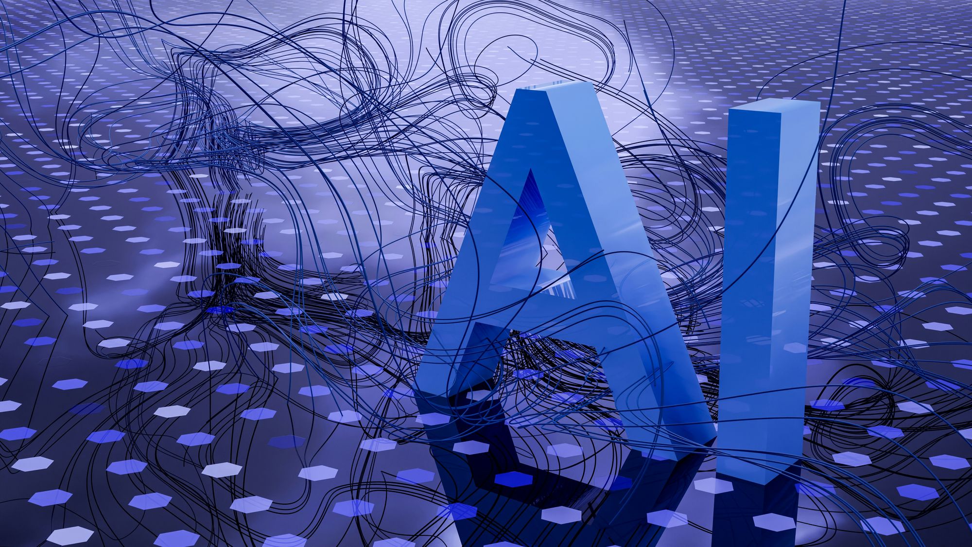 AI logo with threads for representing Murf.AI API