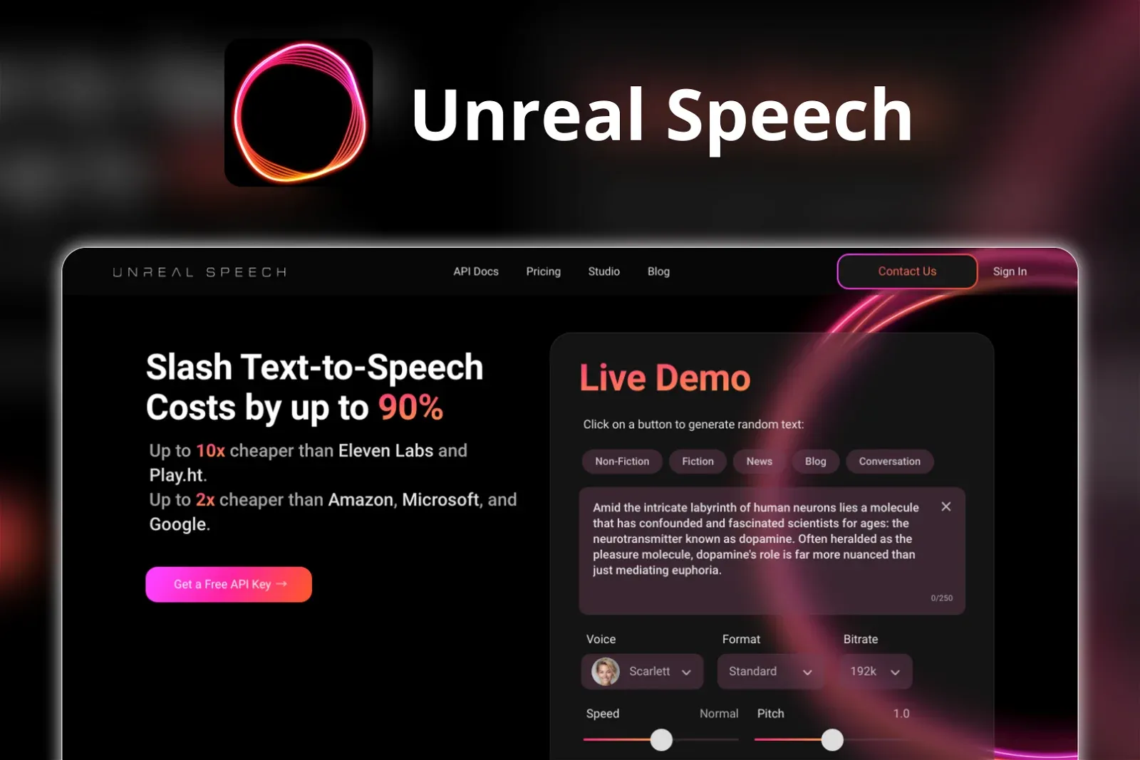 Exploring Unreal Speech's TTS API: Pioneering Neural Text-to-Speech Synthesis